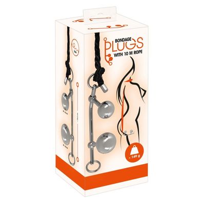 Bondage Plugs with 10 m rope