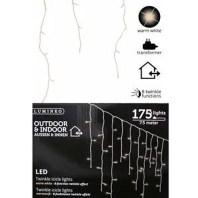 LED Icicle Lights Twinkle Effekt 8 Funktionen