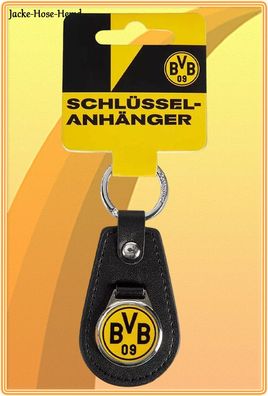 BVB Schlüsselanhänger Borussia Dortmund Emblem Anhänger Logo Schlüsselring NEU