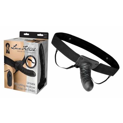 LUX FETISH Unisex Vibrating Hollow Strap-On