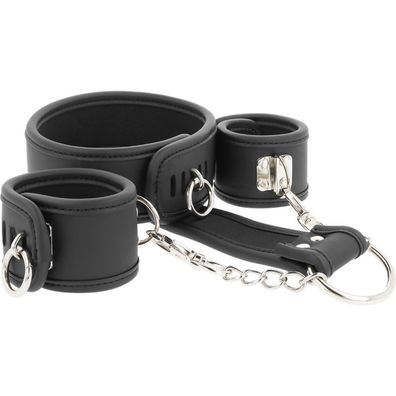 FETISH Submissive Leather AND Handcuffs VEGAN Leather