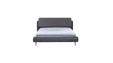 Doppelbett Bett 160 Cm Bettrahmen Grau Stoff Betten Modern Schlafplatz