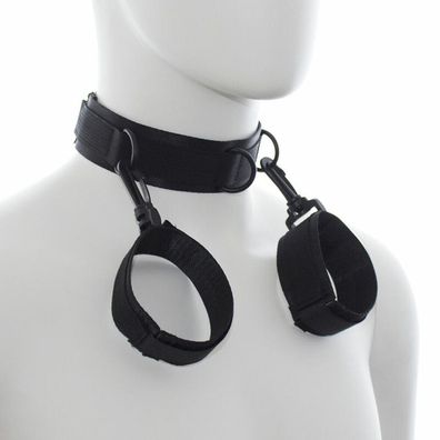 OHMAMA FETISH NYLON COLLAR WITH WRIST Restraints