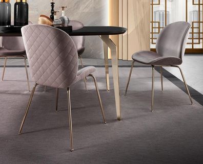 Esszimmer Stühle Holz Luxus Sessel Stuhl Beige Lehnstuhl Wohnzimmer Möbel Neu