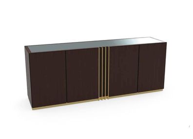 Wohnzimmer Kommode Lowboard Braun Sideboard Holz Modern Möbel 208X49X80Cm