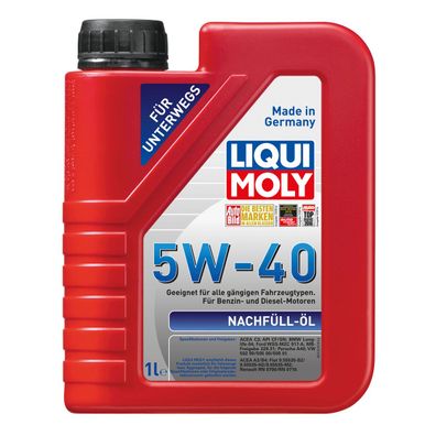 Liqui Moly Nachfüll Öl 5W 40 Hochleistungs Leichtlaufmotoröl 1L