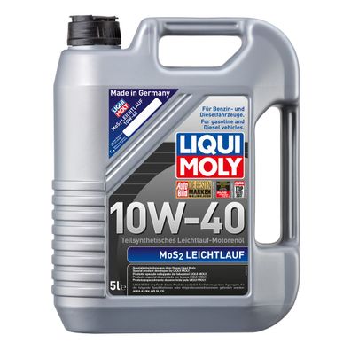 Liqui Moly MoS2 Leichtlauf 10W 40 Teilsyntetisches Motorenöl 5L