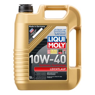 Liqui Moly Leichtlauf 10W 40 Mineralisches Leichtlaufmotoröl 5L