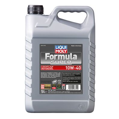 Liqui Moly Formula Super 10W 40 Mineralisches Leichtlaufmotoröl 5L