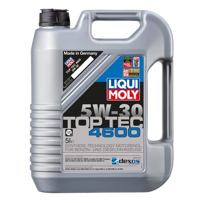 Liqui Moly Top Tec 4600 5W 30 Modernes Premium Leichtlaufmotoröl 5L