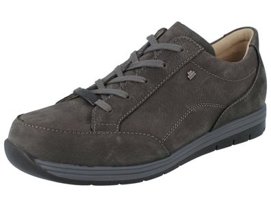 FINN Comfort Osorno Herren Halbschuhe Schnürschuhe grau grey Alce Nubukleder