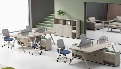 Arbeitszimmer Holz Büromöbel Schreibtisch Computertisch Luxus Neu