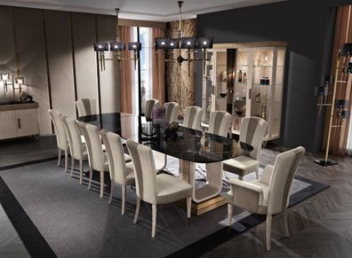 Komplett Esszimmer Tisch Kommode 10X Stühle Set Garnitur Gruppe 11 Tlg. Neu