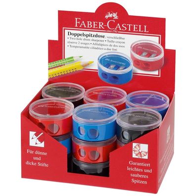 FABER-CASTELL 185418 Dosenspitzer doppelt farbsortiert