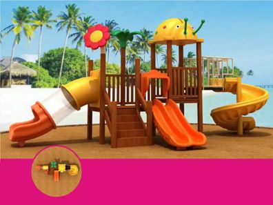 Spielturm Mit Rutsche Unterhaltung Für Kinder Spielplatz Für Kinder