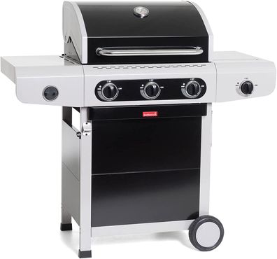 Barbecook Siesta 310 Gasgrill 3 Brenner mit Seitenbrenner Black Edition 124 x 56