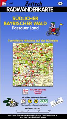 Radwanderkarte Südlicher Bayerischer Wald - Passauer Land,