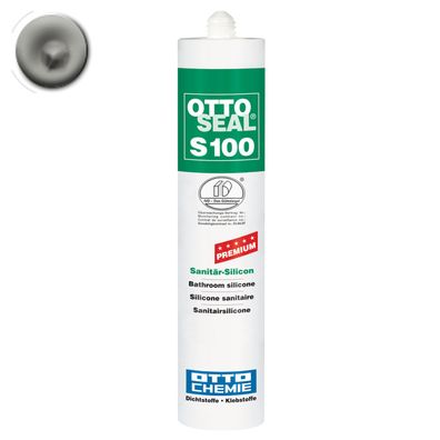 Ottoseal S 100 Sanitär-Silicon silbergrau matt Kartusche