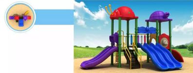 Spielplatz Unterhaltung Für Kinder Spielturm Mit Rutsche Dschungel-Stil