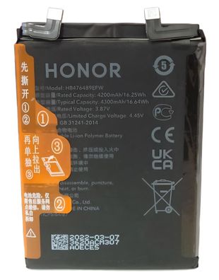 Original Huawei Honor HB476489EFW Akku Für Honor 50 / 60 SE / Nova 9 4300mAh