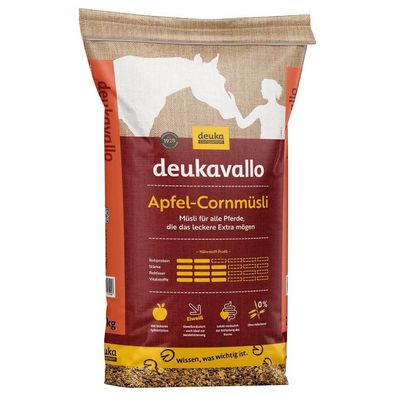 Deukavallo Apfel-Cornmüsli 20 kg Pferdefutter Sport u. Freizeitpferde