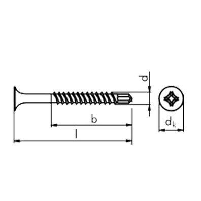 ACP Gipsplattenschrauben Phos. 3,5x45mm (250 Stück)