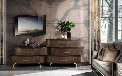 Spiegelrahmen Rtv Modern Luxus Design Tv Rahmen Möbel Wohnzimmer Glas Neu