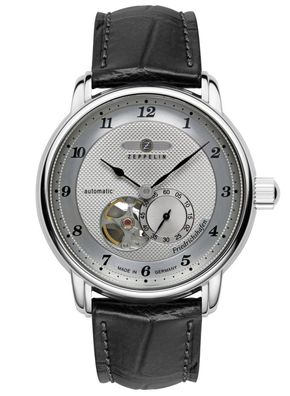 Zeppelin Herrenuhr Automatik Open Heart Friedrichshafen Schwarz 8566-4