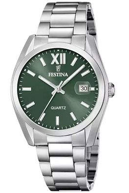 Festina Herrenuhr Quarz Stahl/Dunkelgrün F20707/5