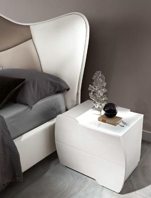 Nachttische Konsolen Beistell Tisch Nachtkonsolen Holz Weiß Modern Nachttisch