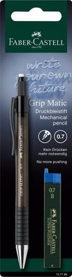 FABER Castell Grip Matic Druckbleistift 0.7 Feinminenstift 0.7 incl. 12 Minen