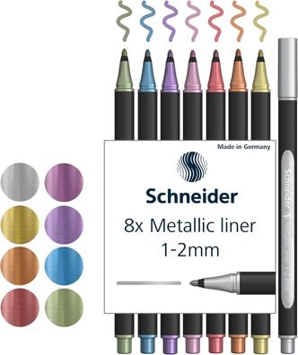 Schneider Metallicliner Paint-it 020 1-2 mm 4er 8er Set hochmetallische Tinte