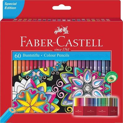 Buntstifte Faber Castell Etui mit 60 Farben bunt Farbstifte Malstifte Special