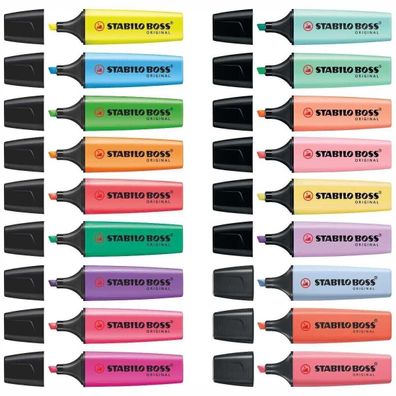 Stabilo Textmarker BOSS Original Pastel Nature Colors Ju Schnee Farben wählbar