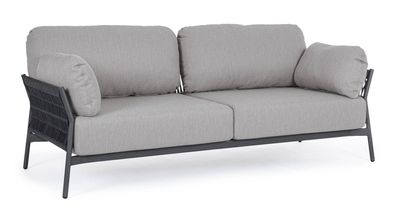 Sofa Pardis aus Aluminium, Anthrazit 183x80x77 cm