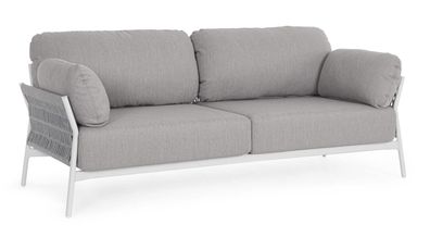 Sofa Pardis aus Aluminium, Weiß 183x80x77 cm