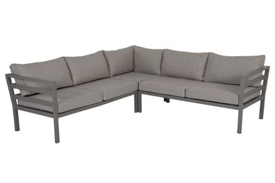 Gartenecksofa Weldon mit Kissen, Beige 226x226x80 cm