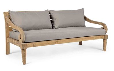 2,5 Sitzer Sofa Karuba aus Teakholz, inkl. Kissen 165x80x75 cm