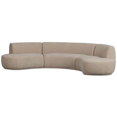 Ecksofa Batavier aus Webstoff, Natur 336x180x75 cm