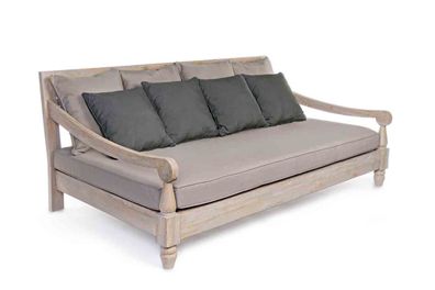 Daybed Bali mit Kissen, Natur 190x112x81 cm