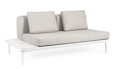 Sofa Matrix aus Aluminium, Weiß 174x99x73 cm