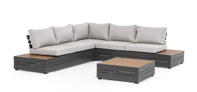 Gartensofa Osten aus Aluminium, Anthrazit 247x247x66