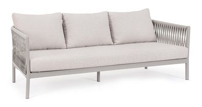 Gartensofa Florencia aus Aluminium, Sand 220x85x86 cm