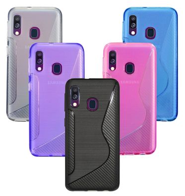 Handyhülle Samsung Galaxy A40 Silikon Hülle Schutzhülle Case Cover Backcover