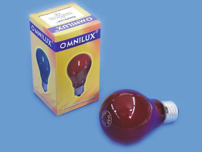 Omnilux A19 230V/25W E-27 rot