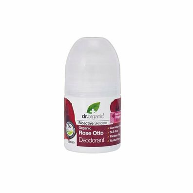 Dr Organic Rose Otto Deodorant Roll On 50ml