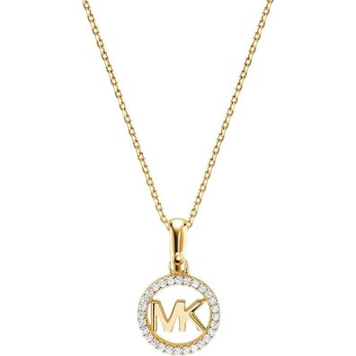 Gold plated necklace with glitter pendant MKC1108AN710