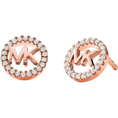 Bronze stud earrings with zircons MKC1247AN791