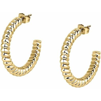 Elegant gold-plated earrings circles Creole SAUP02