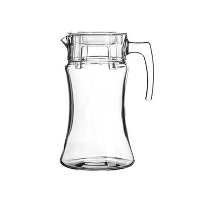 Pasabahce Azur Karaffe aus Glas mit Griff 1,4 Liter in Transparent mit Deckel